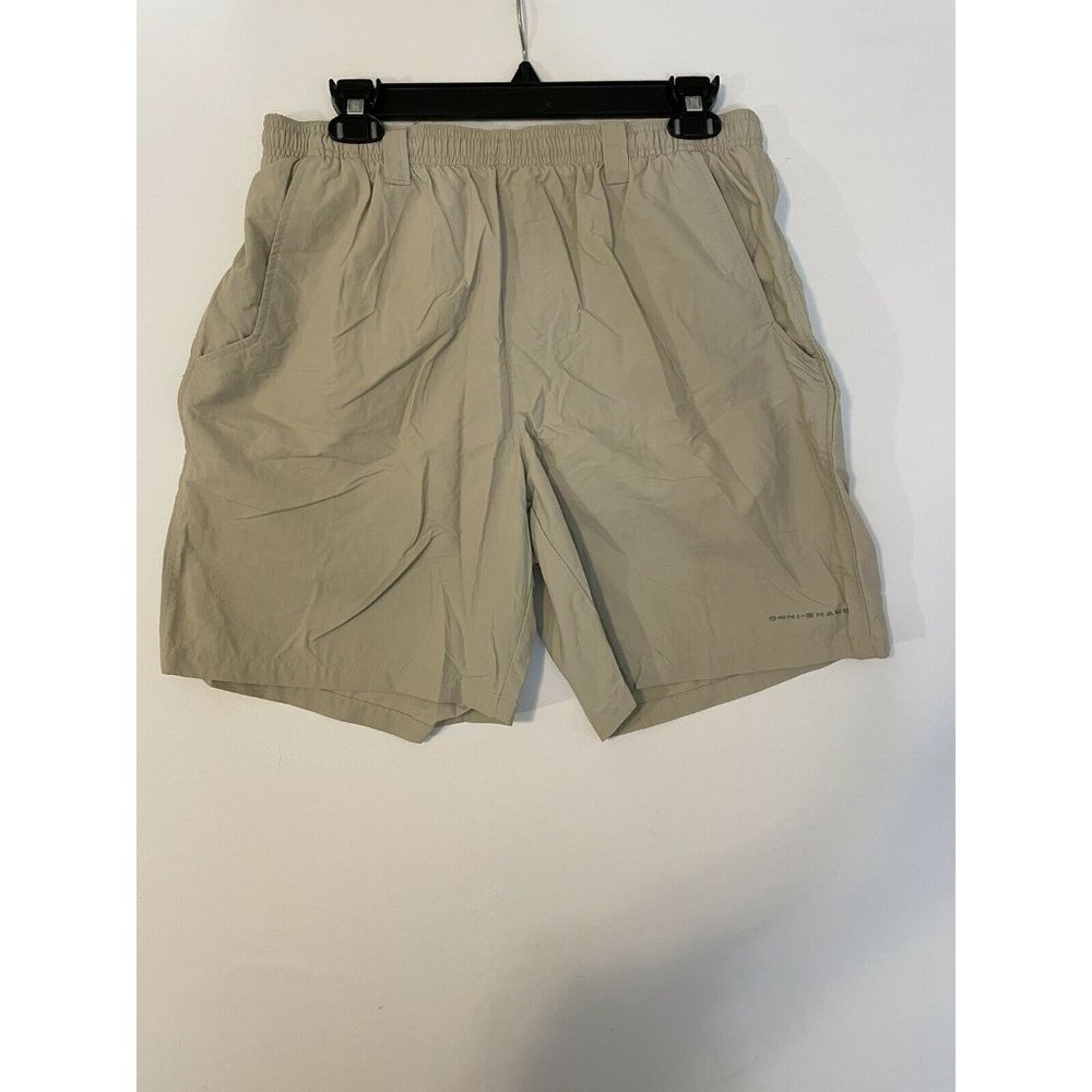 Columbia Mens PFG Beige Fishing Hiking Shorts Size M Light Weight Mesh Lined